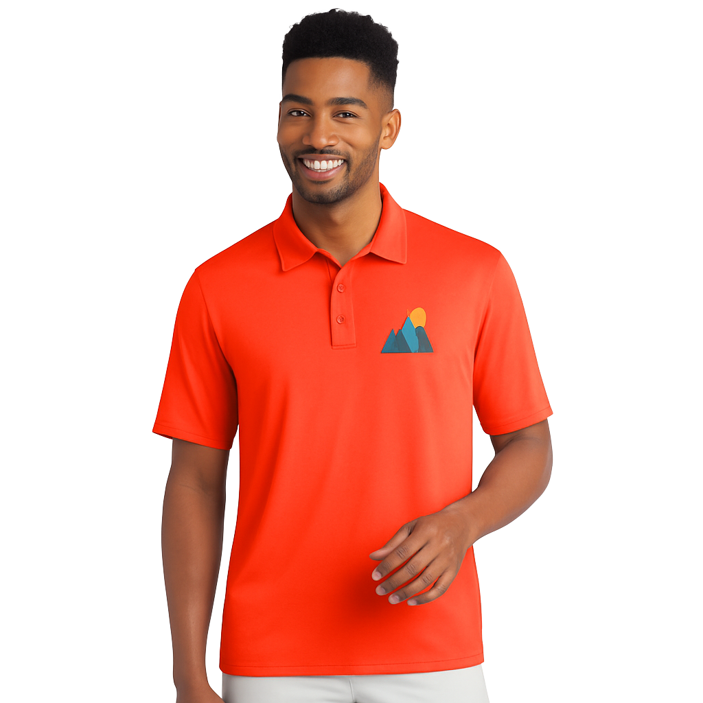 Men's Orange Polo Shirt