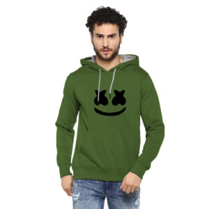 Men's Printed Fleece Pullover Hoodie