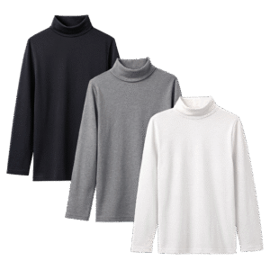 Pack Of 3 Kids Unisex High Neck Top