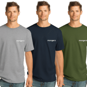 Pack Of 3 Men's Mongerz Drop Shoulder Crew Neck T Shirts