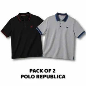 Pack Of 2 : Polo Republica Men's Tipped Polo Shirt