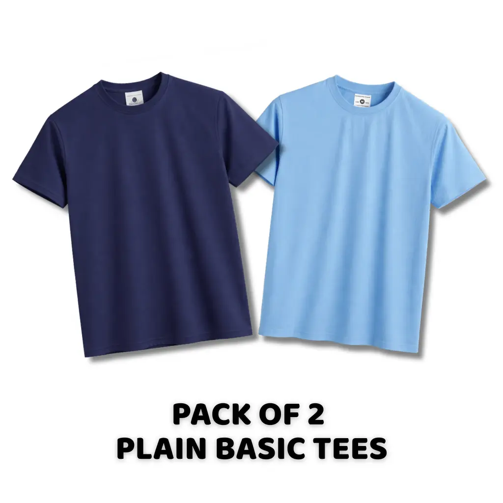 Bundle Of 2 Mens Round Neck T Shirts