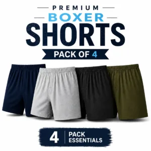 Pack Of 4 Men's Open Fly Premium Boxer Shorts