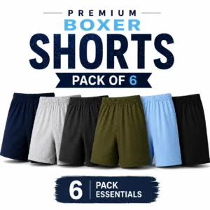 Pack Of 6 Men's Open Fly Premium Boxer Shorts