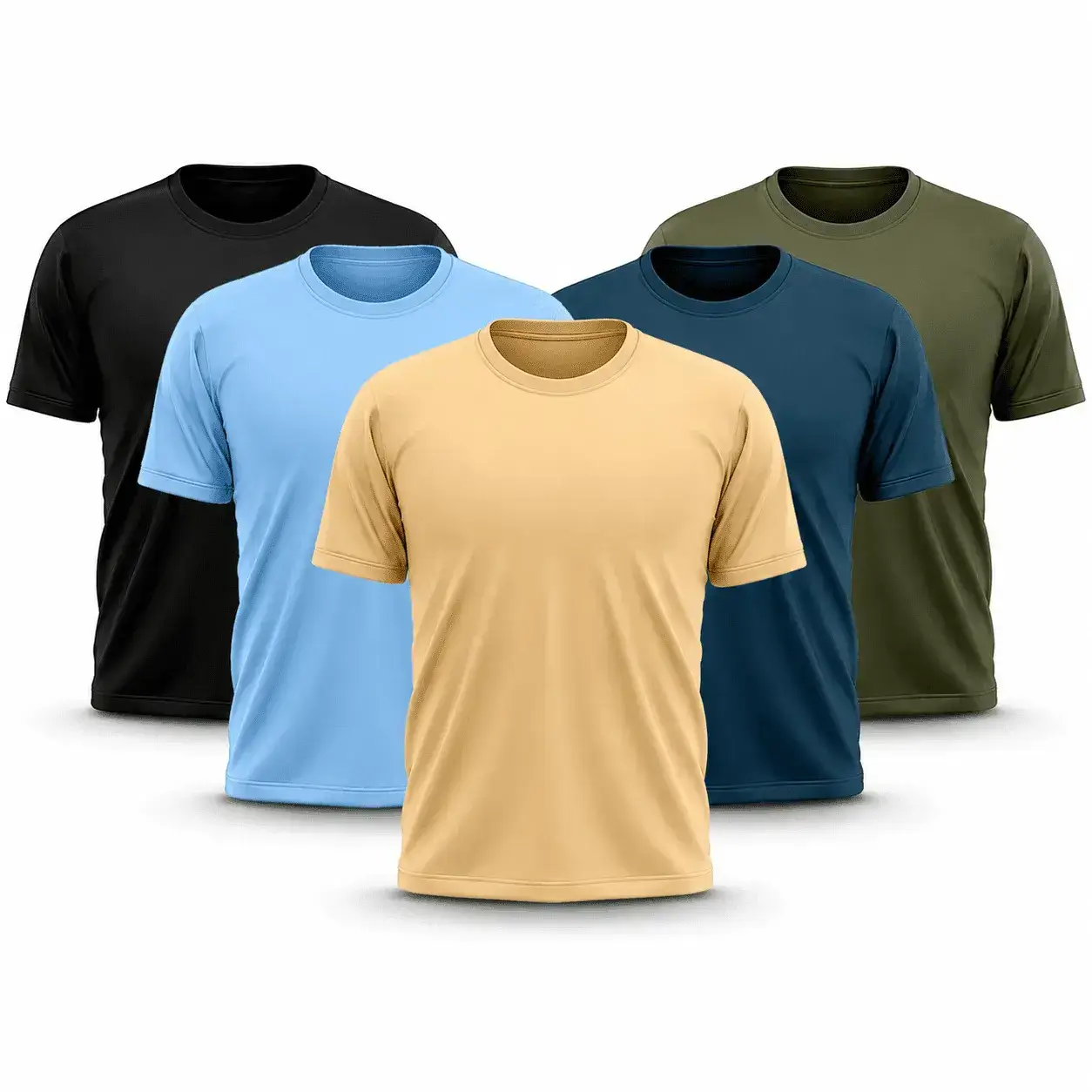 Pack Of 5 Mens Basic T Shirts